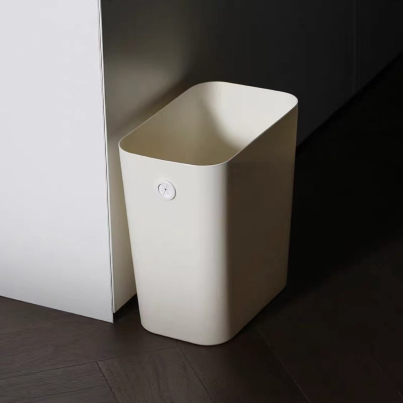 Kantica za otpad bez poklopca, uskog francuskog stila, kvadratnog oblika, 6 l, plastična, za dnevnu sobu, kuhinju, spavaću sobu i kupaonu