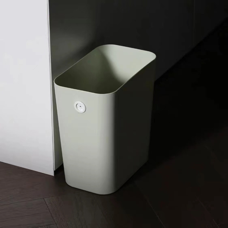 Kantica za otpad bez poklopca, uskog francuskog stila, kvadratnog oblika, 6 l, plastična, za dnevnu sobu, kuhinju, spavaću sobu i kupaonu