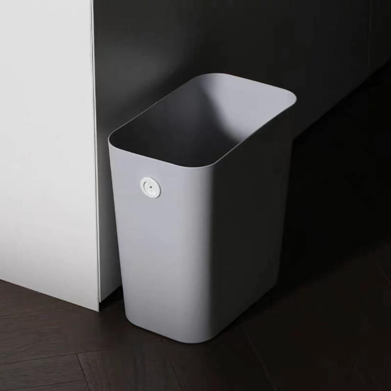 Kantica za otpad bez poklopca, uskog francuskog stila, kvadratnog oblika, 6 l, plastična, za dnevnu sobu, kuhinju, spavaću sobu i kupaonu