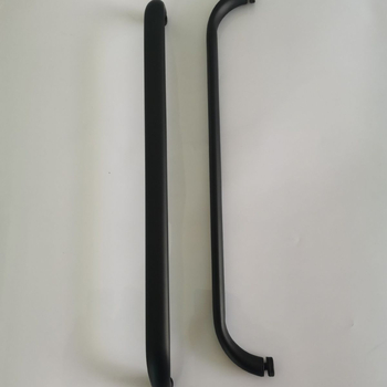 Deblja ručka za staklena vrata od nehrđajućeg čelika, crna, za kupaonicu i ured, razmak rupa 440 mm