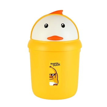 Bonny Duck 8L plastični koš za otpatke s poklopcem, cilindričnog oblika, za kućanstvo, dnevni boravak, dom za studente i kupaonicu
