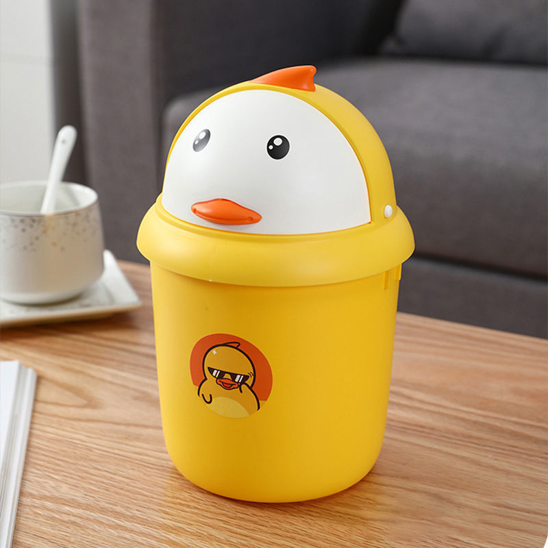 Bonny Duck 8L plastični koš za otpatke s poklopcem, cilindričnog oblika, za kućanstvo, dnevni boravak, dom za studente i kupaonicu