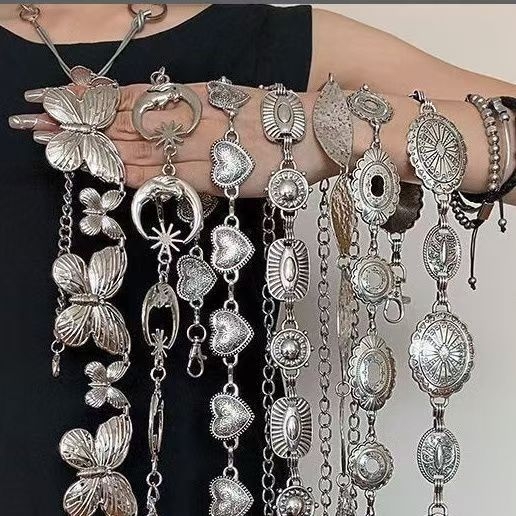 Ženski metalni lanac za struk, retro boemski etnički stil, kombinira se s haljinama i košulama.