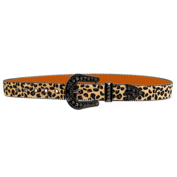 Leopard mintás női öv, dekoratív csattal, PU bőr, elegáns és sokoldalú deréköv