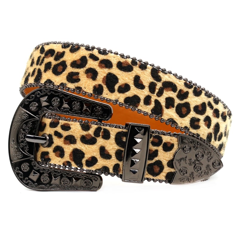 Leopard mintás női öv, dekoratív csattal, PU bőr, elegáns és sokoldalú deréköv