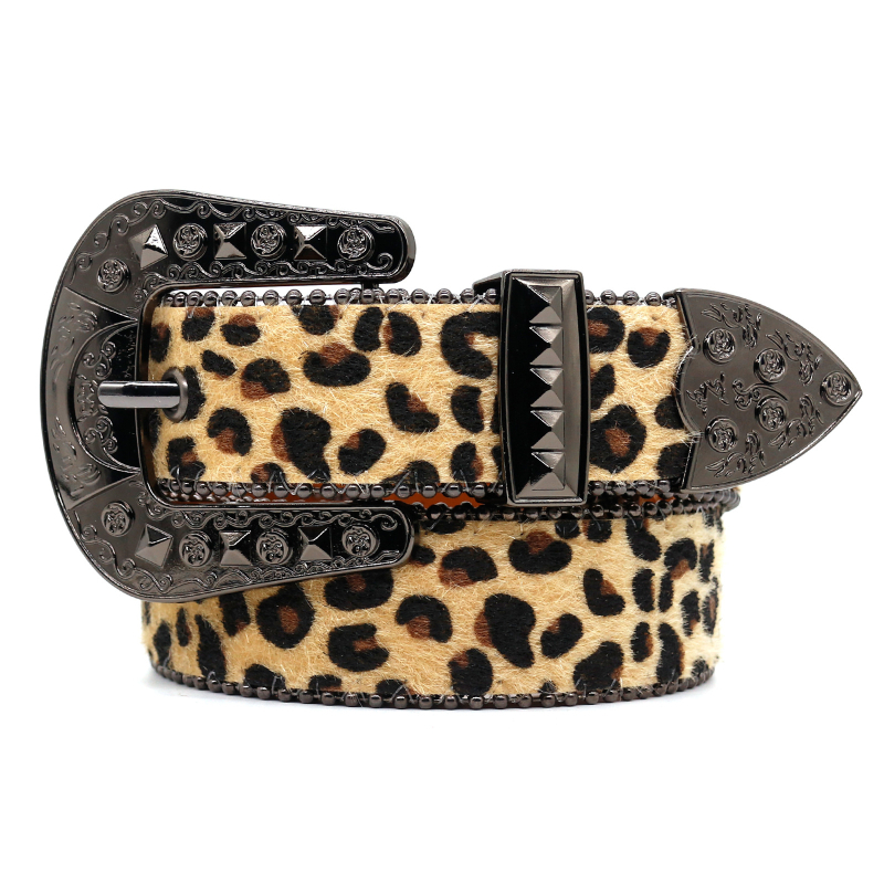 Leopard mintás női öv, dekoratív csattal, PU bőr, elegáns és sokoldalú deréköv