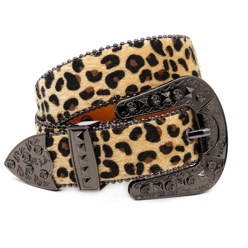 Leopard mintás női öv, dekoratív csattal, PU bőr, elegáns és sokoldalú deréköv