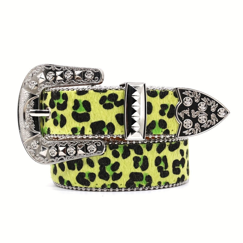 Leopard mintás női öv, dekoratív csattal, PU bőr, elegáns és sokoldalú deréköv