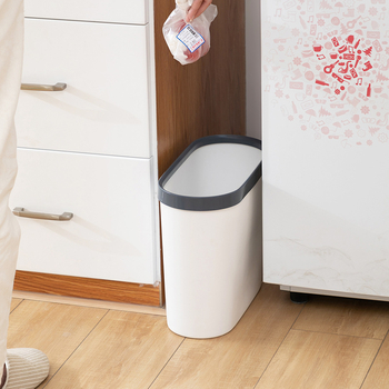Kućni koš za otpad za prostor između WC-a i kuhinje, s tlačnim prstenom, tri boje, 12 cm