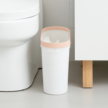 Kućni koš za otpad za prostor između WC-a i kuhinje, s tlačnim prstenom, tri boje, 12 cm