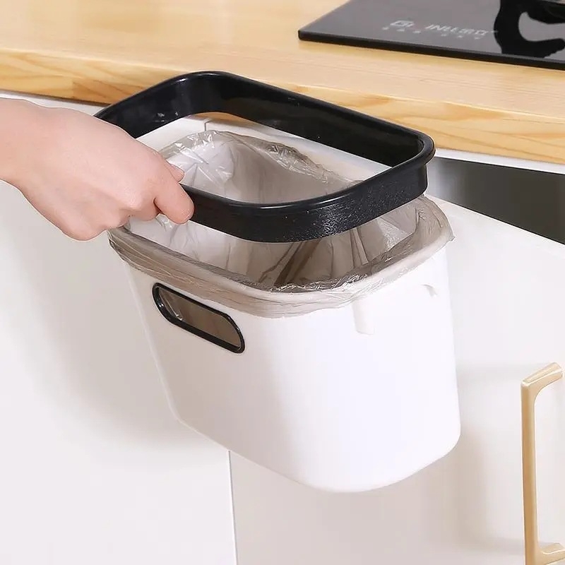 Zidni kantu za smeće za kuhinju i kupaonicu, mali kapacitet 7 l, montira se na vrata ormarića, plastična