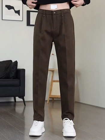 Muške opuštene hlače za proljeće i jesen, ravnog kroja, visoke kvalitete, poslovni casual stil