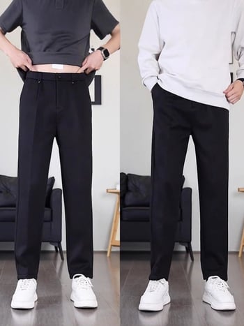 Muške opuštene hlače za proljeće i jesen, ravnog kroja, visoke kvalitete, poslovni casual stil