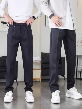 Muške opuštene hlače za proljeće i jesen, ravnog kroja, visoke kvalitete, poslovni casual stil