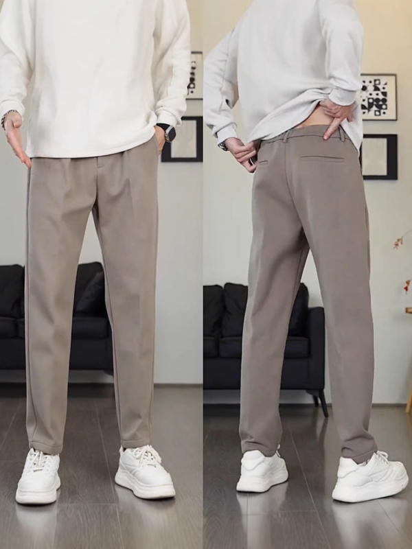 Muške opuštene hlače za proljeće i jesen, ravnog kroja, visoke kvalitete, poslovni casual stil