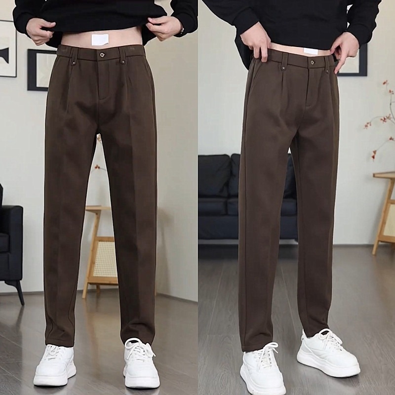 Muške opuštene hlače za proljeće i jesen, ravnog kroja, visoke kvalitete, poslovni casual stil