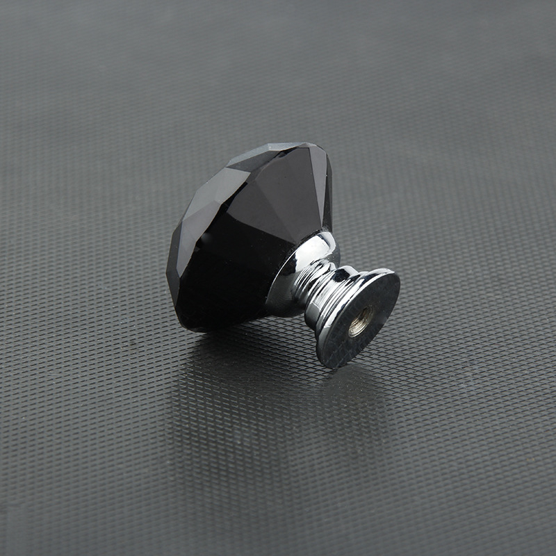 Kristalni dijamantni gumbić za ladicu i poklopac lonca, baza s jednim otvorom, 30 mm