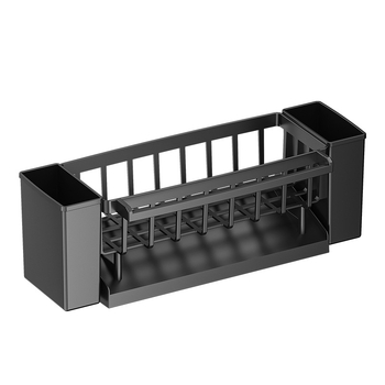 Kuhinjski organizator za sudoperu s odvodnim stalkom, košom za odvod i prostorom za spužvu i tekući sapun