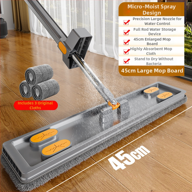 Yishen kućni mop s raspršivačem za podove, mokro i suho korištenje, spremnik vode, mikrovlakna glavica, 45 cm
