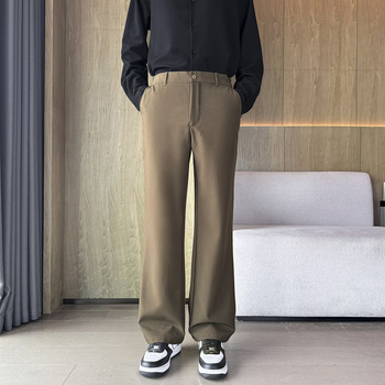 Muške američke casual hlače, ljeto 2025, ravni kroj uz blago proširenje, korejski stil, udobne široke duge hlače