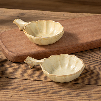 Porcelanska posuda za umak s drškom i postoljem za štapiće, posuda za sojin umak i dip, retro luksuzni stil