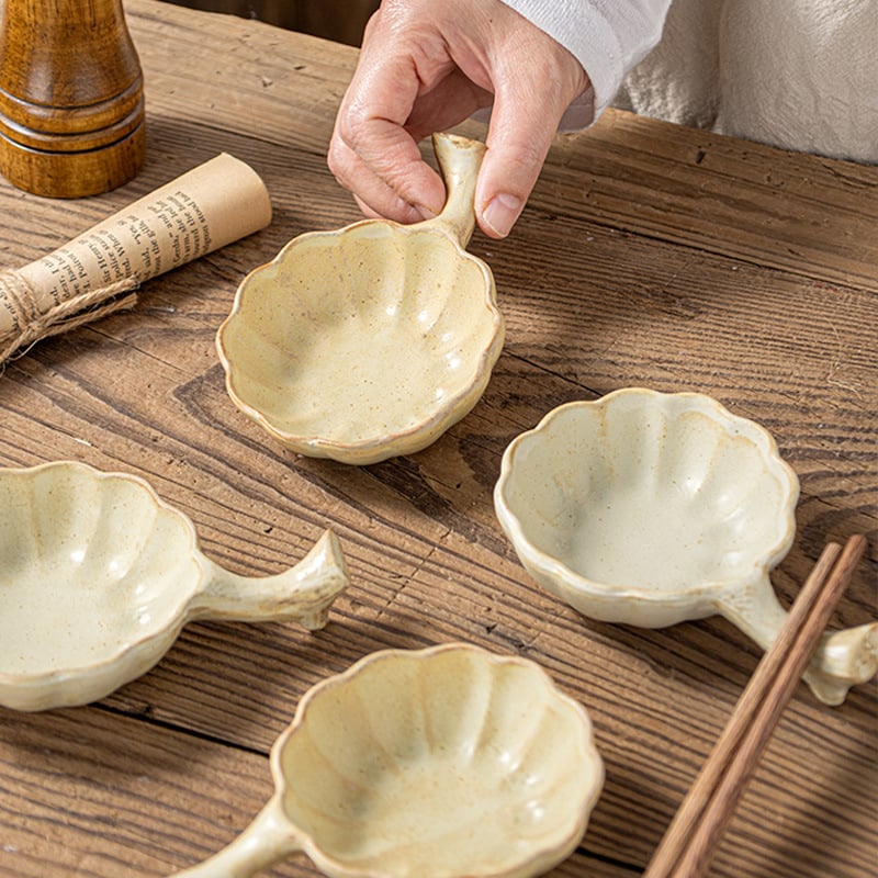 Porcelanska posuda za umak s drškom i postoljem za štapiće, posuda za sojin umak i dip, retro luksuzni stil