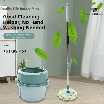 Debljeni rotirajući kantu za mop, sustav s jednim spremnikom, mop za mokro i suho, bez dodirivanja rukama