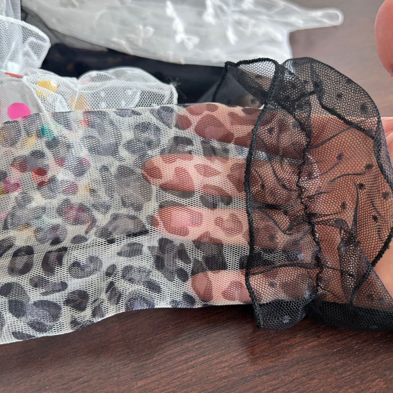 Ljetne rukave s točkicama Lolita mrežastog materijala, zaštita od sunca, mekane i lagane, plisirane od tila, prozračne za žene