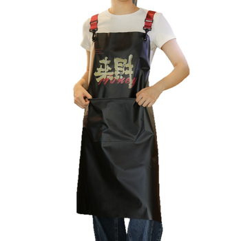 Unisex vodootporna kuhinjska pregača, za kuhanje kod kuće i catering, bez rukava, TPU materijal, kaligrafski otisak, barista stil, za muškarce i žene