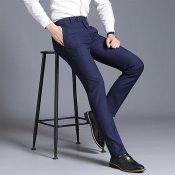 Muške pantalone slim-fit, jednobojne, za poslovnu i svakodnevnu upotrebu