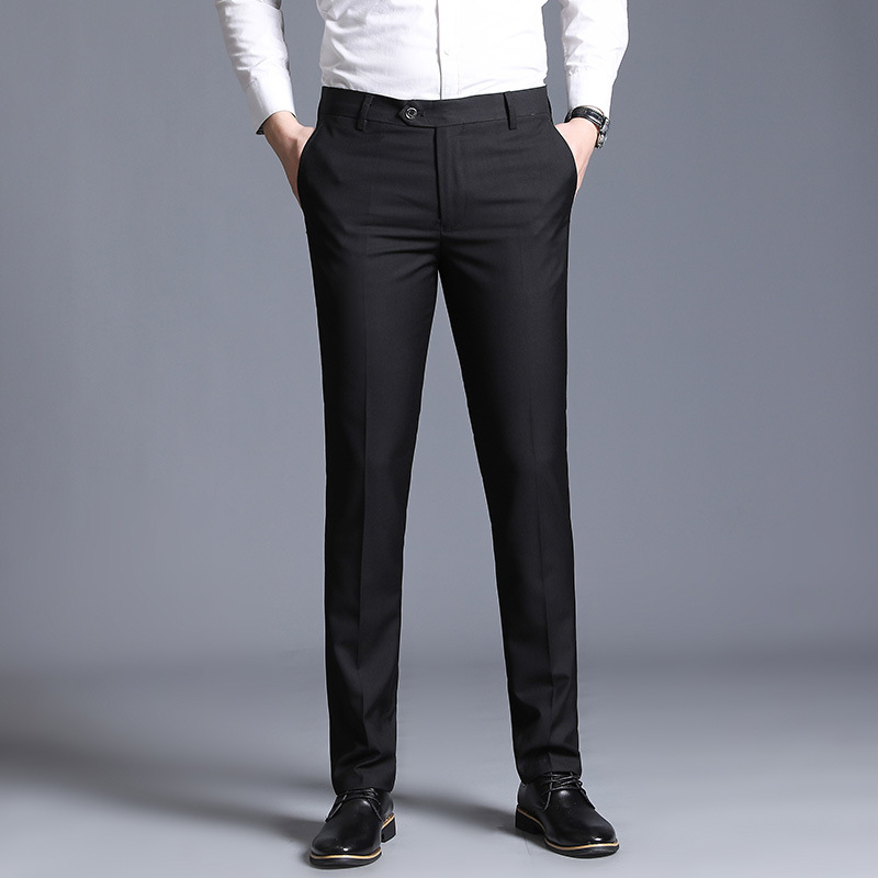 Muške pantalone slim-fit, jednobojne, za poslovnu i svakodnevnu upotrebu