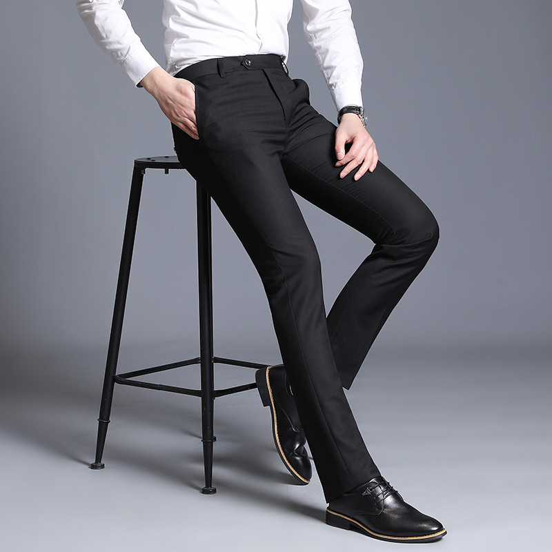 Muške pantalone slim-fit, jednobojne, za poslovnu i svakodnevnu upotrebu