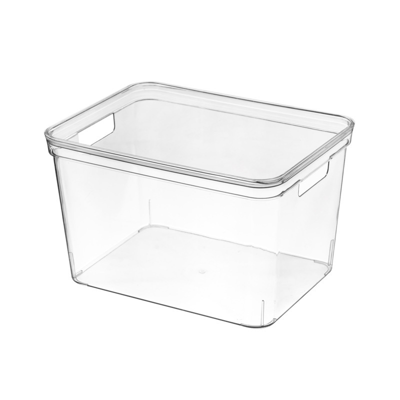Prozirni set od 4 kutije za pohranu s poklopcima, otporan na prašinu, za učenike, za pohranu maski za lice, boca, limenki, odjeće i drugih stvari