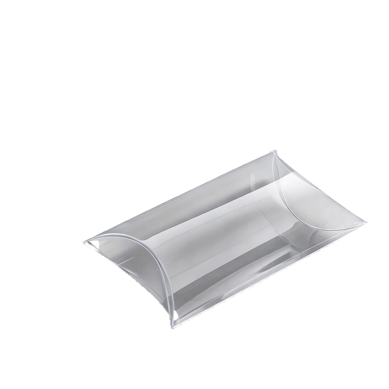 Prozirna PVC kutija u obliku jastuka, prašinu otporna plastična kutija za nakit i sitne predmete, sklopiva.