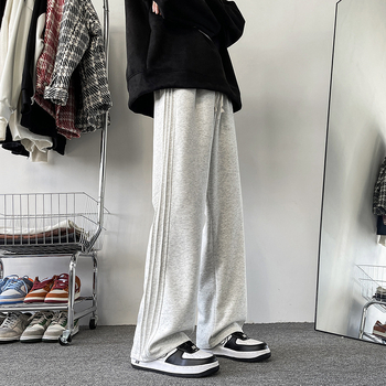 Muške oversized hlače za jesen-zimu, debele, u američkom retro sportskom stilu, opuštene, širokih nogavica