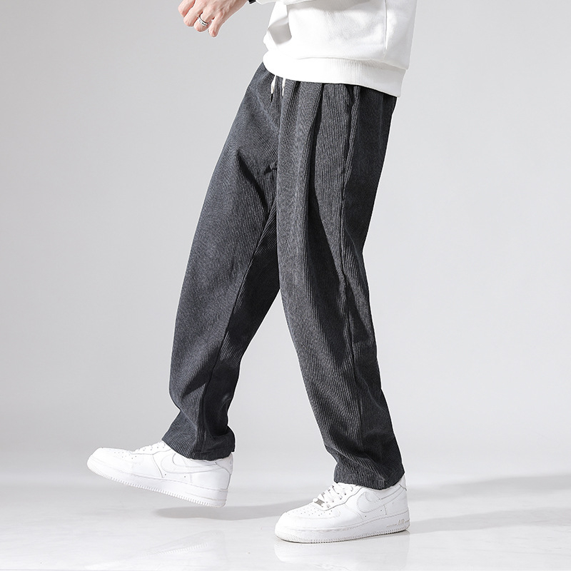 Muške casual hlače od korduroja, američki retro stil, velika veličina, udoban kroj, ravne široke nogavice