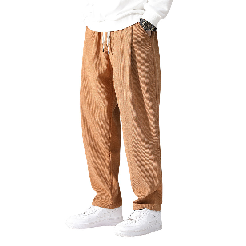 Muške casual hlače od korduroja, američki retro stil, velika veličina, udoban kroj, ravne široke nogavice