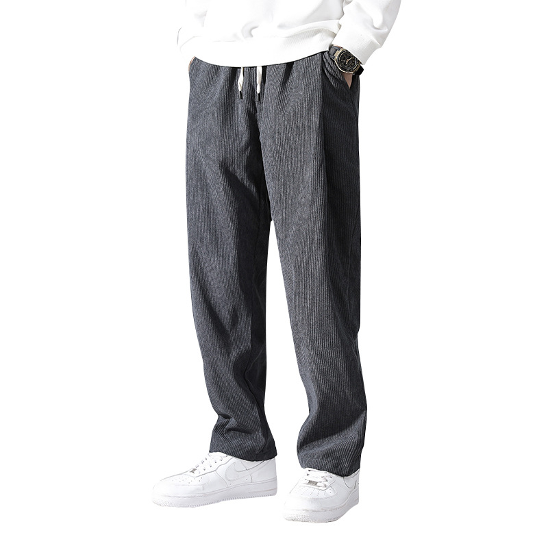 Muške casual hlače od korduroja, američki retro stil, velika veličina, udoban kroj, ravne široke nogavice