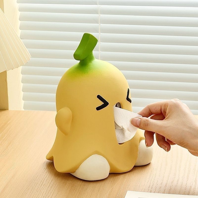 Kutija za maramice s bananom, moderan stolni ukras dnevnog boravka