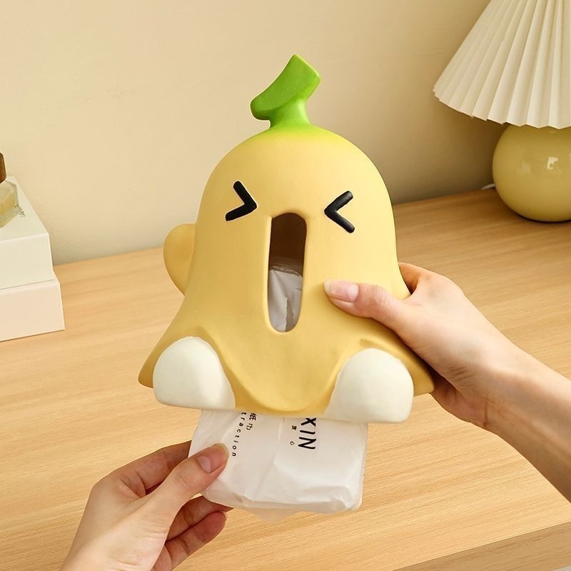 Kutija za maramice s bananom, moderan stolni ukras dnevnog boravka