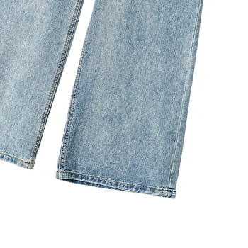 Amerikai stílusú férfi farmernadrág laza szabású, széles lábbal, denim, tavasz 2026