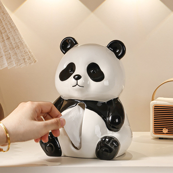 Keramička kutija za papirnate maramice Panda, moderni minimalistički dodatak za dnevni boravak