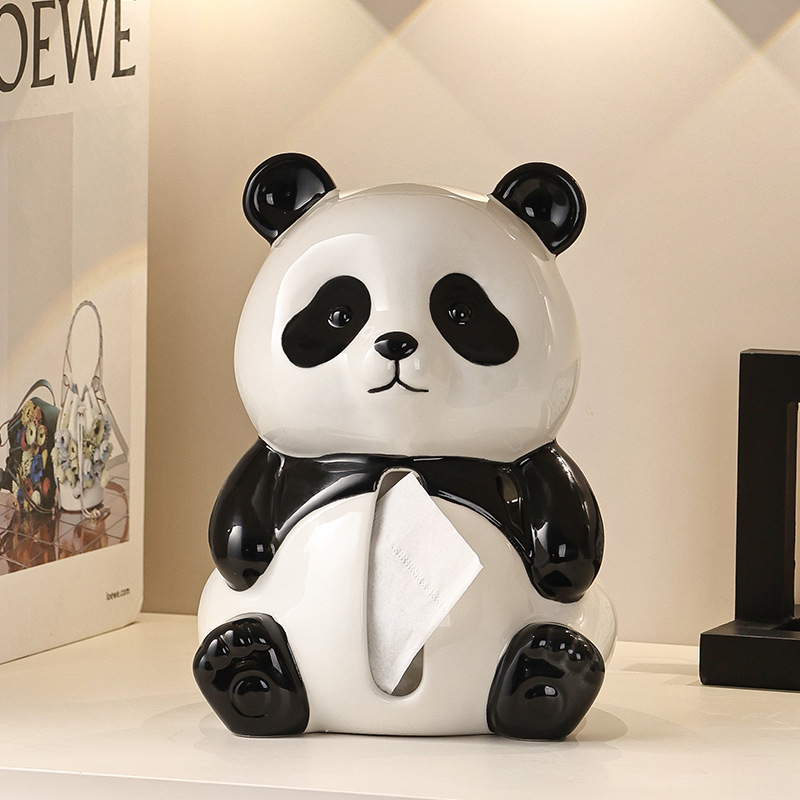 Keramička kutija za papirnate maramice Panda, moderni minimalistički dodatak za dnevni boravak