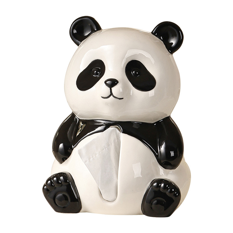Keramička kutija za papirnate maramice Panda, moderni minimalistički dodatak za dnevni boravak