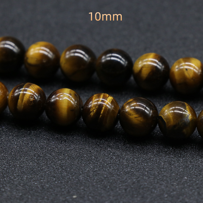 Tigrovo oko – kružne perle (4–12 mm) za DIY narukvicu i ogrlicu – dijelovi nakita, poluproizvodi