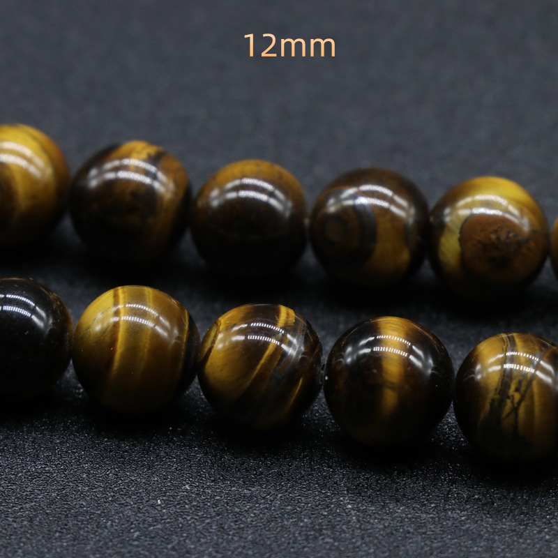 Tigrovo oko – kružne perle (4–12 mm) za DIY narukvicu i ogrlicu – dijelovi nakita, poluproizvodi