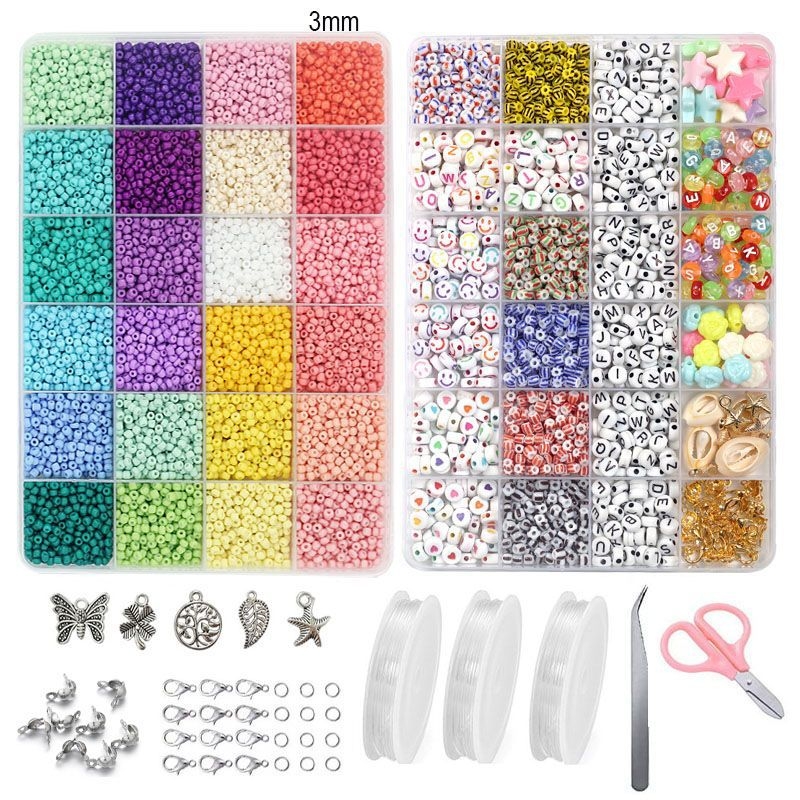 3mm 8/0 staklene perle za DIY izradu nakita: perle i alati za narukvice, ogrlice i prstene