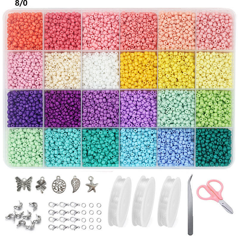 3mm 8/0 staklene perle za DIY izradu nakita: perle i alati za narukvice, ogrlice i prstene