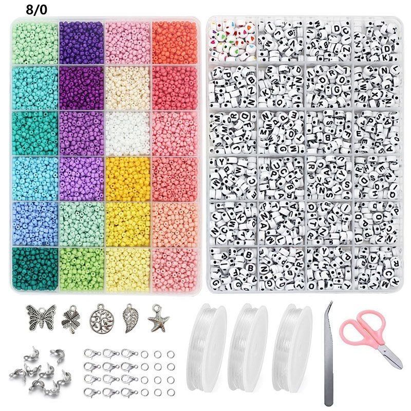 3mm 8/0 staklene perle za DIY izradu nakita: perle i alati za narukvice, ogrlice i prstene