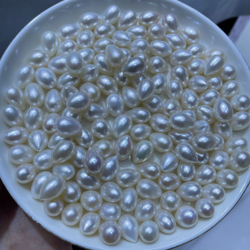 9–10 mm slatkovodne perle u kapljasto-rižastom obliku, slobodne perle za DIY poluproizvode pribor od prirodnih perli